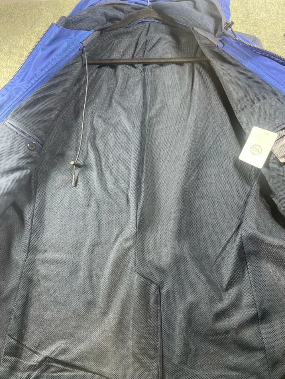 Classic Navy Sport Coat with Detachable Blue Zip-In‎ Hood